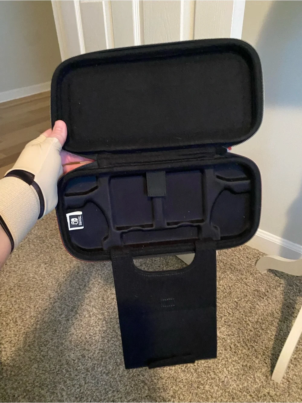 Nintendo Switch Black and Red Protective Travel Case